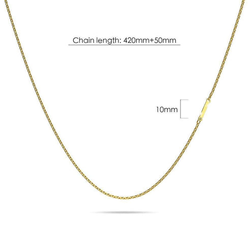 Bold Alphabet Letter Initial Charm Necklace in Gold Tone